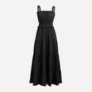 J.Crew BLACK PETITE SEVILLA TIERED DRESS